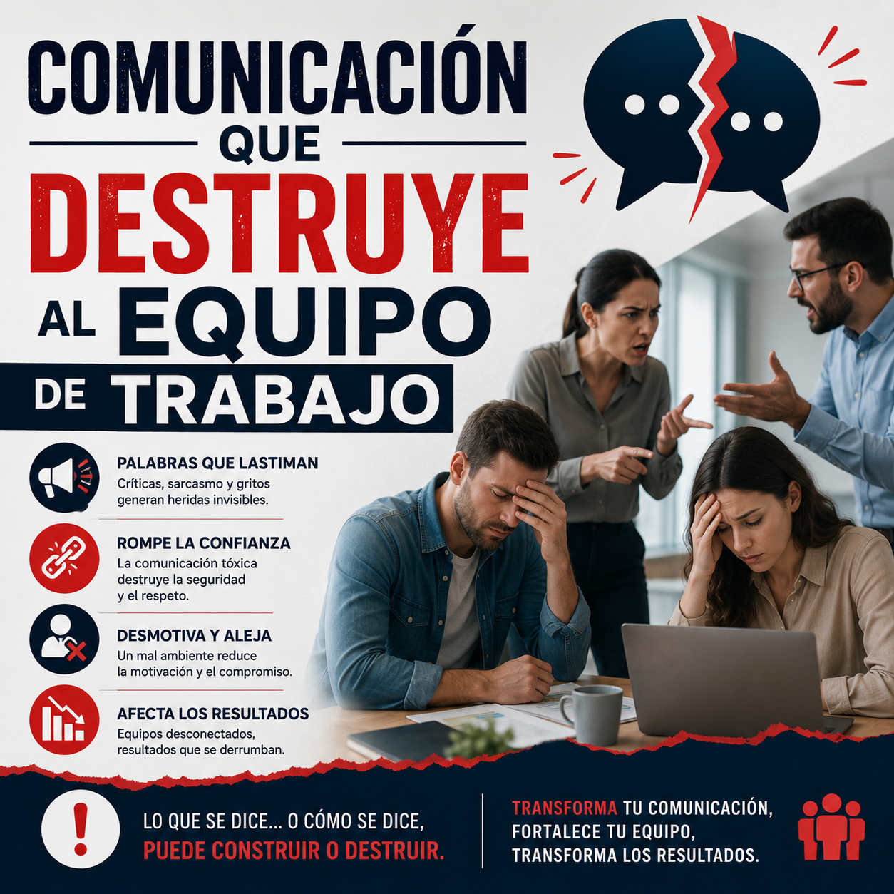 COMUNICACIÓN QUE DESTRUYE AL EQUIPO DE TRABAJO