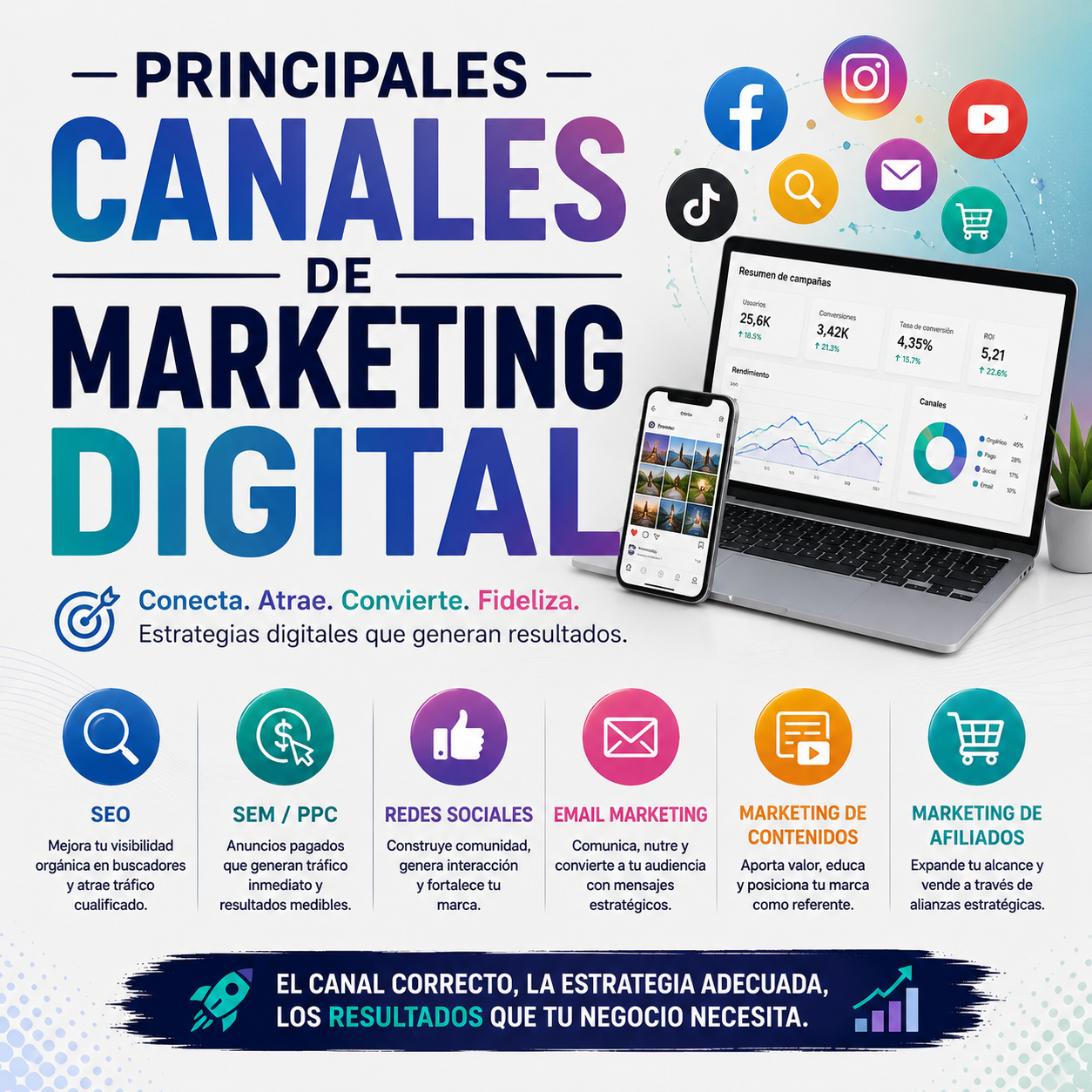PRINCIPALES CANALES DE MARKETING DIGITAL